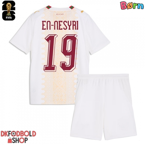 Marokko Youssef En-Nesyri #19 Udebanesæt Børn VM 2026 Kort ærmer (+ korte bukser)